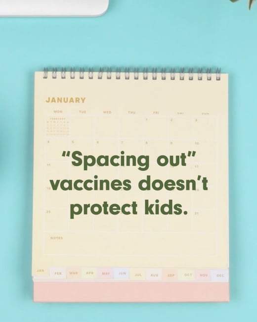 Spacing our vaccines doesn't protect kids.