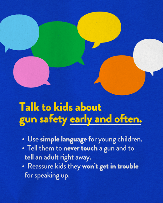 Talk to kids about gun safety early and often