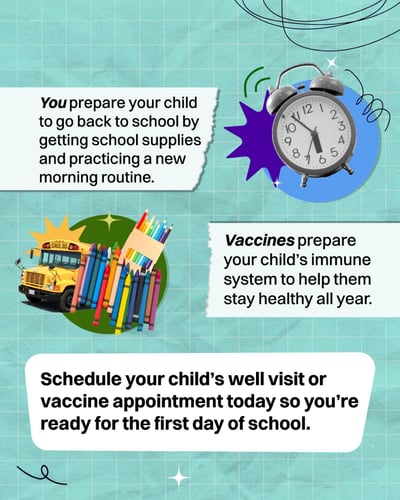You prepare your child to go back to school by getting school supplies and practicing a new morning routine.