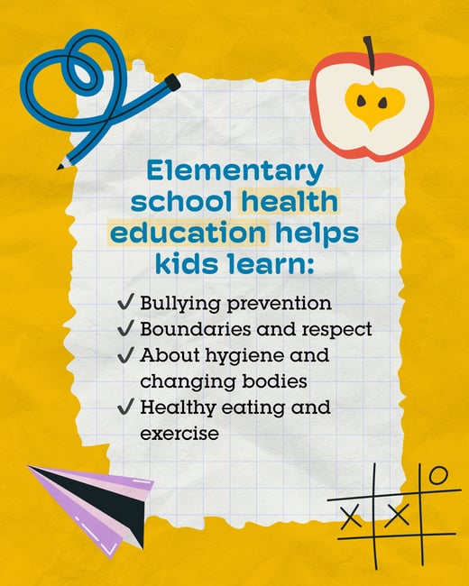 Elementary school health education supports kids well-being