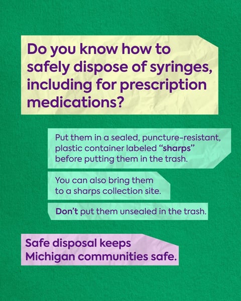Do you know how to safely dispose of syringes